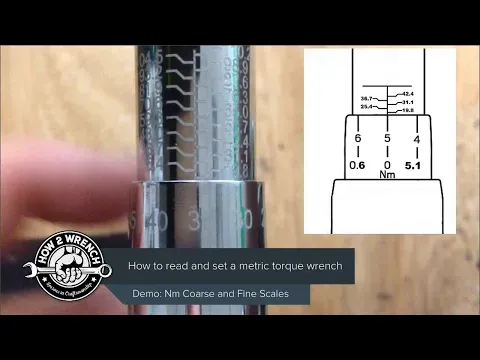 How to use the Newton Meter scale on a torque wrench. Reading Nm and setting the coarse/fine scales.