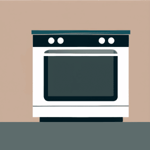 illustration of white oven
