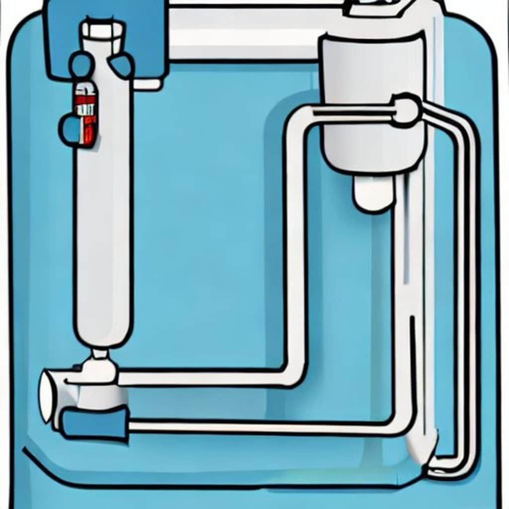 illustration of a water softener system