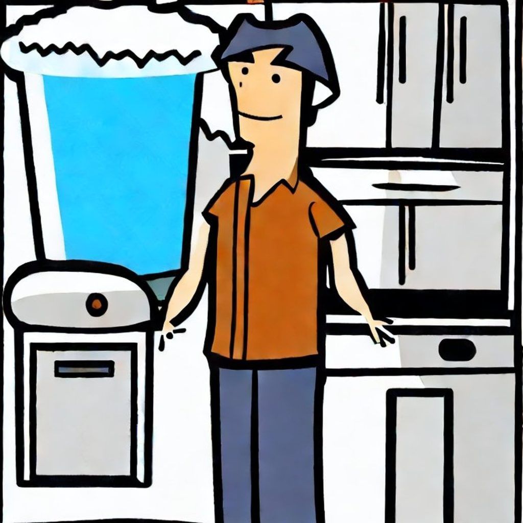 image of a Man with an ice maker